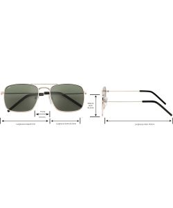 Gianmarco Venturi Occhiali da Sole 380 Oro - Lenti Verdi Unisex 56 mm