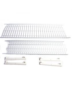 Scolapiatti in Acciaio Plasticato Bianco - 86x23 cm