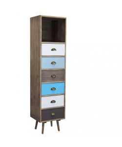 Cosma Mobiletto Orleans in legno multicolore 6 cassetti 40x36,5x144h