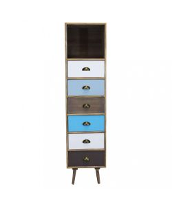 Cosma Mobiletto Orleans in legno multicolore 6 cassetti 40x36,5x144h