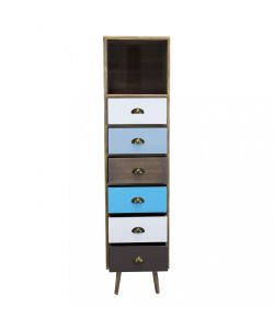 Cosma Mobiletto Orleans in legno multicolore 6 cassetti 40x36,5x144h