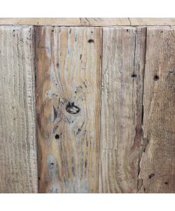 Cosma Credenza Bassa in Pino Riciclato Marrone 120x40x90 cm con 4 Cassetti