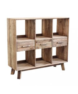 Cosma Mobile Maximillian 6 ripiani Pino riciclato Marrone 120x40x110 cm