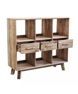 Cosma Mobile Maximillian 6 ripiani Pino riciclato Marrone 120x40x110 cm