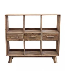 Cosma Mobile Maximillian 6 ripiani Pino riciclato Marrone 120x40x110 cm