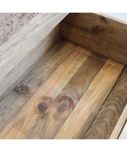 Cosma Cassettiera 4 Cassetti in Legno Pino Riciclato Marrone 110x48x92 cm