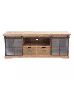 Cosma Mobile Dorian in Legno e Acciaio Marrone 160x45,5x60 cm