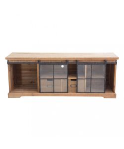 Cosma Mobile Dorian in Legno e Acciaio Marrone 160x45,5x60 cm