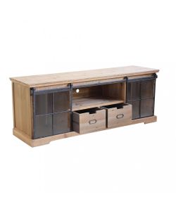 Cosma Mobile Dorian in Legno e Acciaio Marrone 160x45,5x60 cm