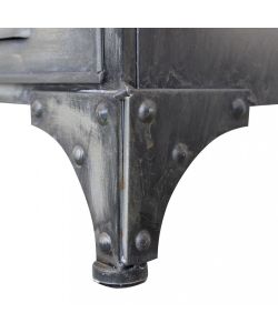 Cosma Mobile Soggiorno in Legno e Acciaio 124,5x40,5x83 cm Antracite