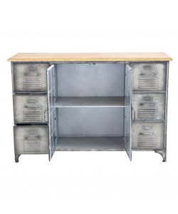 Cosma Mobile Soggiorno in Legno e Acciaio 124,5x40,5x83 cm Antracite