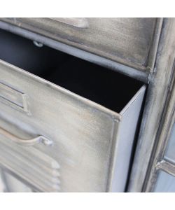 Cosma Mobile Soggiorno in Legno e Acciaio 124,5x40,5x83 cm Antracite