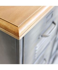 Cosma Mobile Soggiorno in Legno e Acciaio 124,5x40,5x83 cm Antracite