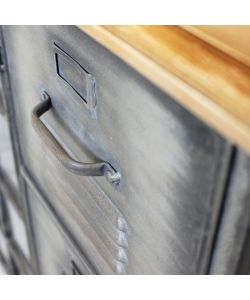 Cosma Mobile Soggiorno in Legno e Acciaio 124,5x40,5x83 cm Antracite
