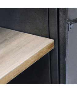Cosma Mobile Gabriel in Ferro Marrone e Grigio 116x40x77 cm Industrial