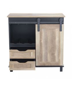 Cosma Mobile Yvan in Legno e Ferro Marrone 80x40x82 cm con Cassetti