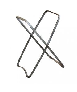 Cosma Porta Biancheria Ferro e Stoffa Gilbert Bianco 40,5x45,5x65 cm