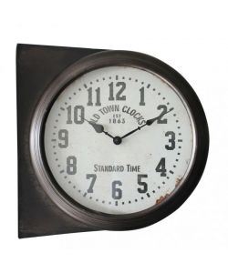 Cosma Orologio Da Parete Hector Antracite in Acciaio 39,5x26,5 cm