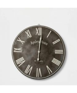 Cosma Orologio da Parete Vintage in Ferro Grigio 92x5x97,5 cm
