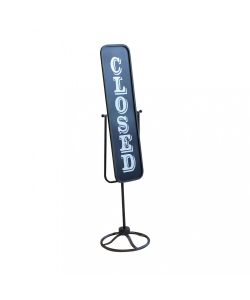 Cosma Cartello Lazare in Ferro Open/Closed Vintage Bianco 30x30 cm