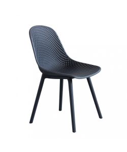 Cosma Sedia Vichy Antracite in Plastica per Interno ed Esterno 55x46,5x85