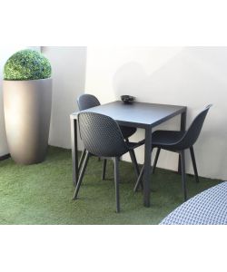 Cosma Sedia Vichy Antracite in Plastica per Interno ed Esterno 55x46,5x85