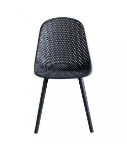 Cosma Sedia Vichy Antracite in Plastica per Interno ed Esterno 55x46,5x85