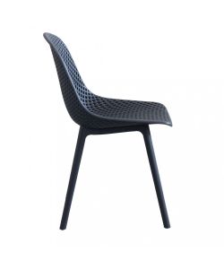Cosma Sedia Vichy Antracite in Plastica per Interno ed Esterno 55x46,5x85