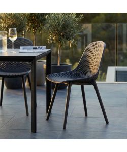 Cosma Sedia Vichy Taupe in Plastica 55x46,5x85 cm Senza Braccioli