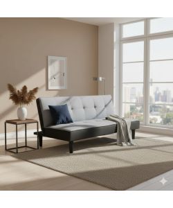 Cosma Divano Letto Grigio Melange Tessuto Metallo 180x86x78 cm