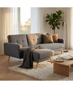Cosma Divano Letto Arthur Grigio Scuro Moderno in Metallo e Legno