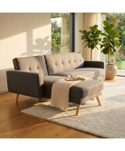 Cosma Divano Letto Arthur Grigio Scuro Moderno in Metallo e Legno