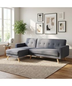 Cosma Divano Letto Arthur Grigio Scuro Moderno in Metallo e Legno