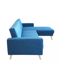 Cosma Divano Letto Arthur Blu Melange con Struttura in Acciaio e Legno