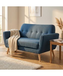 Cosma Divano 2 Posti Burton Blu in Tessuto 147x79x86 cm Moderno