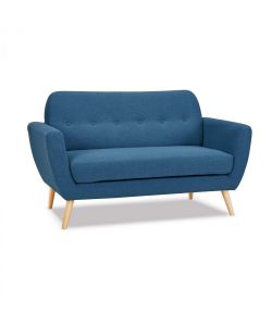 Cosma Divano 2 Posti Burton Blu in Tessuto 147x79x86 cm Moderno