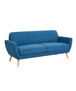 Cosma Divano 3 Posti Burton Blu 193x79x86 cm Tessuto Moderno Soggiorno