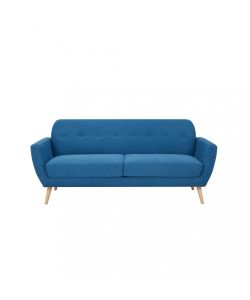 Cosma Divano 3 Posti Burton Blu 193x79x86 cm Tessuto Moderno Soggiorno