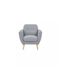 Cosma Poltrona Burton Grigio Chiaro in Tessuto 84x79x86 cm Moderna