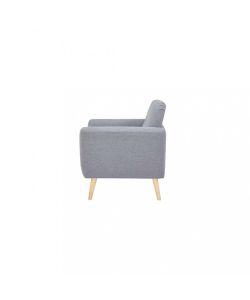 Cosma Poltrona Burton Grigio Chiaro in Tessuto 84x79x86 cm Moderna