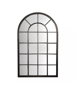 Cosma Specchio Decorativo in Ferro Grigio 80,5x4x127 cm Design Moderno