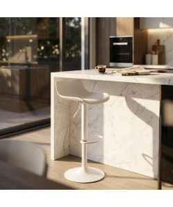 Cosma Sgabello Merano Bianco in Plastica cm 43x44x75/96 h Moderno