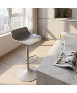Cosma Sgabello Merano Grigio in Plastica 43x44x75/96 cm Moderno
