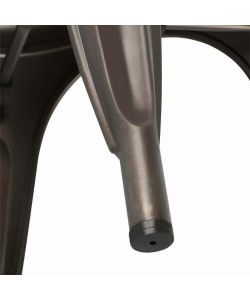 Cosma Sedia impilabile in acciaio nero stile industriale 53x45x85 cm