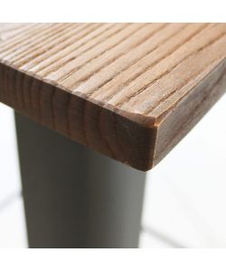 Cosma Tavolino Alto Pordoi 60x60 cm Antracite Legno e Acciaio Fisso