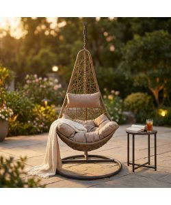Cosma Dondolo da Giardino Ponza Marrone 95x195h Struttura in Metallo