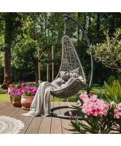 Cosma Dondolo Ponza Grigio 195x82x122cm Struttura in Acciaio