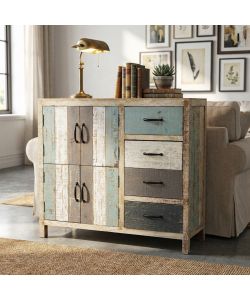 Cosma Mobile Edison - Credenza Ingresso Legno Multicolor 100x40x86