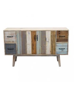 Cosma Mobile Fred - Credenza in legno multicolor con 4 cassetti e 2 ante