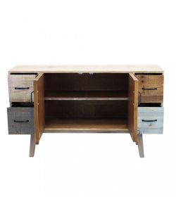 Cosma Mobile Fred - Credenza in legno multicolor con 4 cassetti e 2 ante